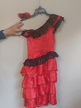 Rubie's Senorita Costume Girls' Red & Black Dress Size 8